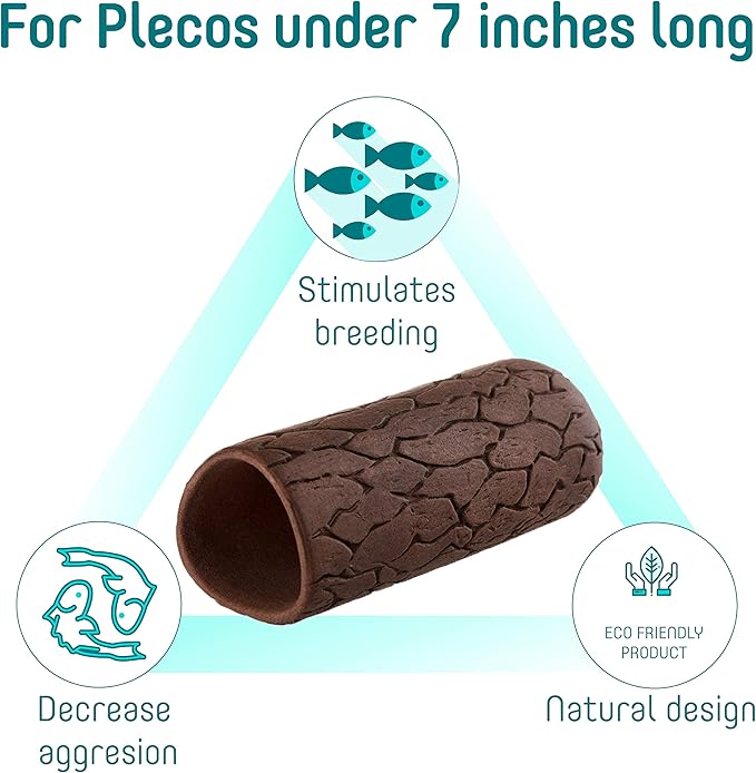 Plecoceramics Pleco Cave Breeding Ceramic Decorations Fish Tank Aquarium Medium Size (1 pcs)
