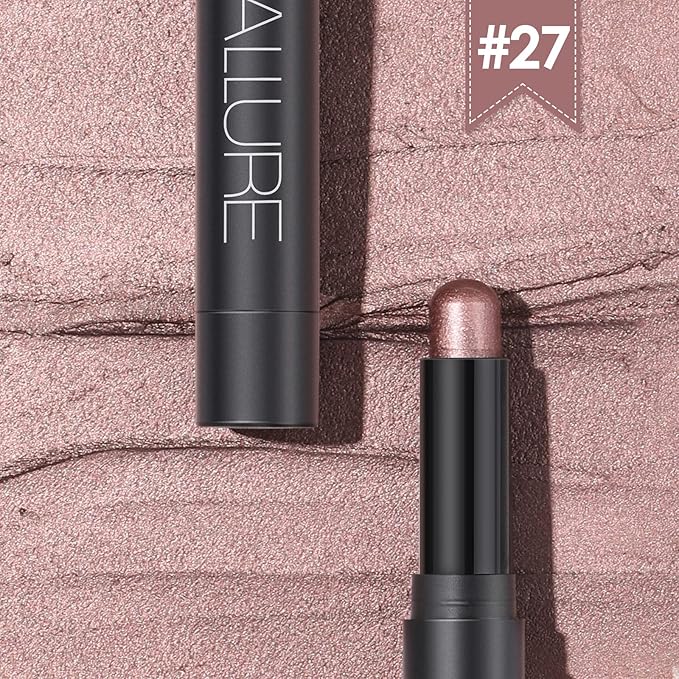 FOCALLURE Shimmer and Matte Cream Eyeshadow Stick,Smooth Brilliant Eye Brightener Pencil,High Pigment Eye Highlighter Pen for Women,Long Lasting Waterproof Eye Shadow and Liners Makeup (MARS)