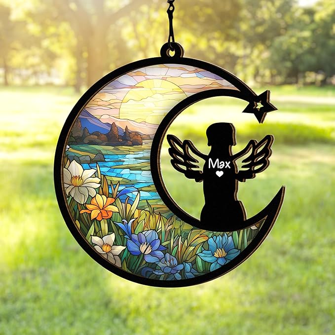 Chillever German Shorthaired Pointer Memorial Suncatcher – Custom Dog Breed Ornament, Pet Sympathy Keepsake