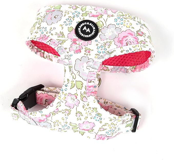 Angie and Allie Organic Cotton Dog Harness,No Pull Pet Harness with Leash D-Ring,Adjustable Soft Padded Dog Vest,Comfortable,Sustainable,Breathable and Stylish for Your Canine Companion