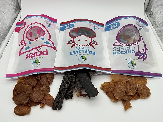 Beef Liver Crisps - 4 oz | Single Ingredient Air-Dried Dog Treats, High Protein, Low Calorie, Made in USA, Perfect for Training & Rewarding