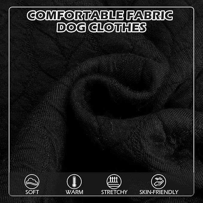 EXPAWLORER Textured Cable Knit Basic Dog Hoodie, Elevated Style Dog Sweater with Leash Hole and Pocket, Soft and Warm Pet Winter Coat, Cold Weather Clothes for Small Medium Large Dogs Cats,Black XS