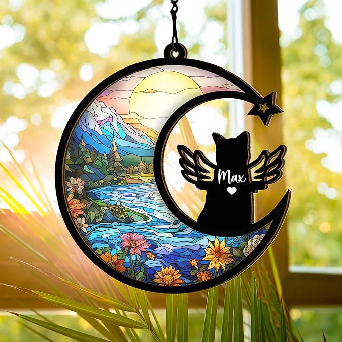 Chillever Shiba Inu Memorial Suncatcher – Custom Dog Loss Ornament, Pet Sympathy Gift