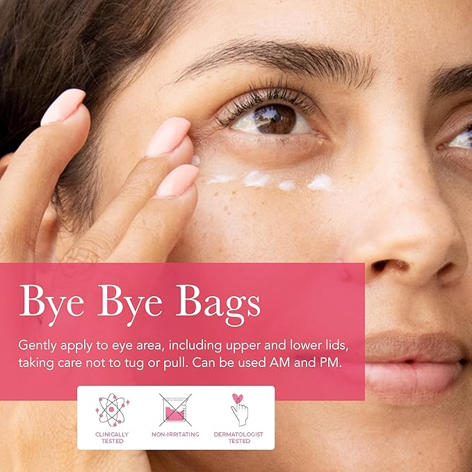 100% PURE Coffee Bean Caffeine Eye Cream Refresh & Hydrate Under Eye Treatment Reduce Puffiness, Dark Circles, Wrinkles with Green Tea, Rose Hip, Vitamin E - Youthful Vibrant Eyes - Vegan - 1 oz