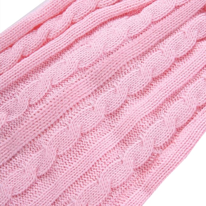 Small Dog Sweaters Knitted Pet Cat Warm Dog Sweatshirt Winter Clothes Kitten Puppy Sweater (X-Small,Pink)