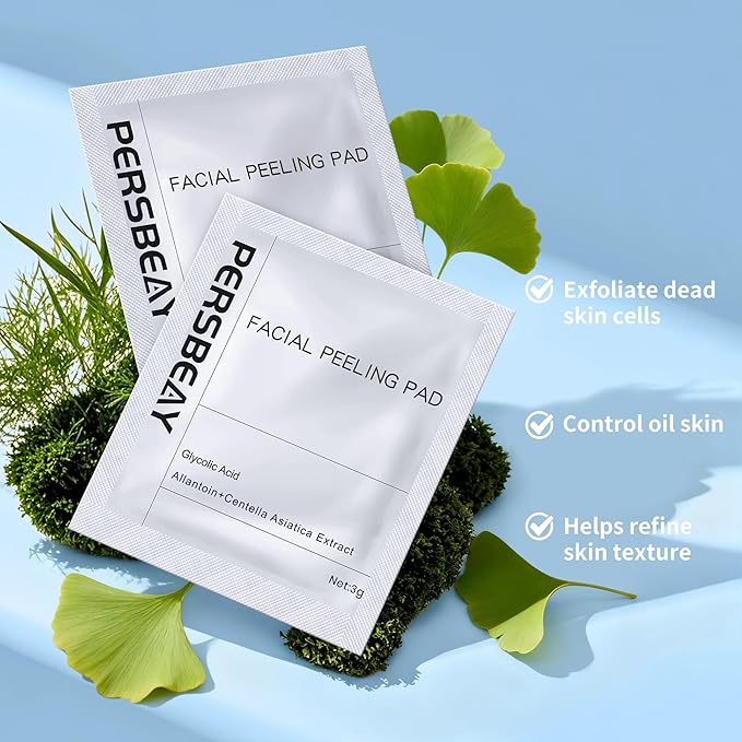 Glycolic Acid Pads, Exfoliating Toner Pads for Facial Radiance, Dual Action Gentle Face Pad for Deep Cleaning Effect |Peels & Daily Skin Renewal |Salicylic Acid & Vitamins B3 | 30 Treatments
