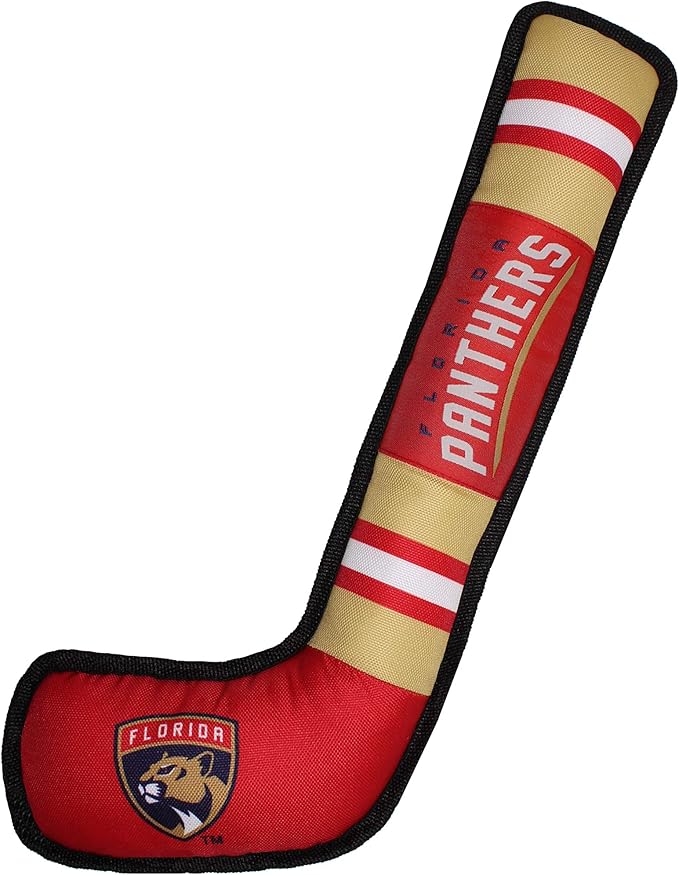 NHL Florida Panthers Stick Toy for Dogs & Cats. Play Hockey with Your Pet with This Licensed Dog Tough Toy Reward!