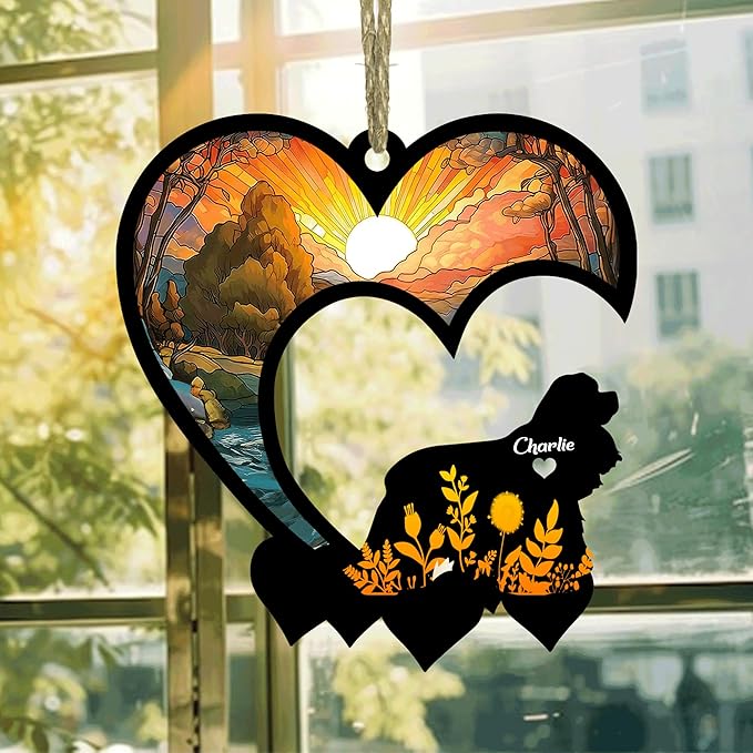 Lovely POD American Cocker Spaniel Suncatcher Ornaments, Personalized American Cocker Spaniel Memorial with Name, Dogs Loss Ornaments, Dog Remembrance Gift, Dog in Memory, Loss of Dogs Sympathy Gifts
