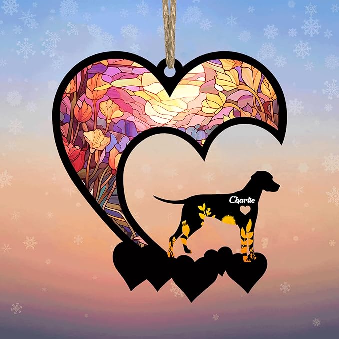 Lovely POD Dalmatian Suncatcher Ornaments, Personalized Dalmatian Memorial with Name, Dogs Loss Ornaments, Dog Remembrance Gift, Dog Memory Ornament, Loss of Dogs Sympathy Gifts