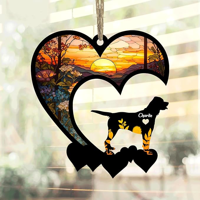 Lovely POD TOSA Suncatcher Ornaments, Personalized TOSA Memorial with Name, Dogs Loss Ornaments, Dog Remembrance Gift, Dog Memory Ornament, Loss of Dogs Sympathy Gifts