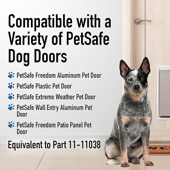 Evergreen Pet Supplies Dog Door Replacement Flaps - Compatible with PetSafe Freedom PAC11-11038 - Medium Brown 8.25" x 12.25" - Weather-Resistant Replacement Flap for Sliding Glass Inserts