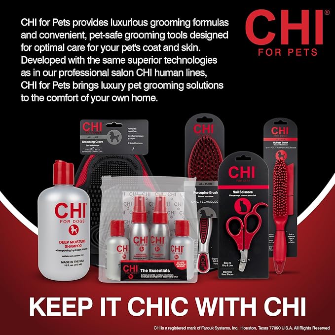 CHI for Dogs Oatmeal Shampoo - Best Dog Wash for Dry Skin and Itch Relief - Gentle Formula with Soothing Ingredients - Sulfate and Paraben Free - pH Balanced - Made in USA, 16 Fl Oz