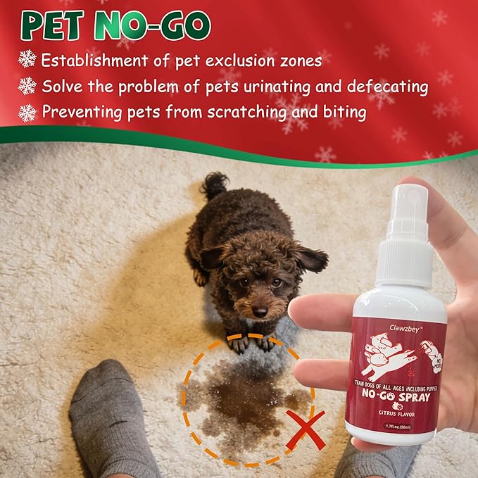 Dog Potty Spray Set, No-Go Spray & Here Potty Training Spray, Puppy Essentials, Stops Urination & Marking, Indoor and Outdoor Use (1.7 fl oz, 2 Pack)