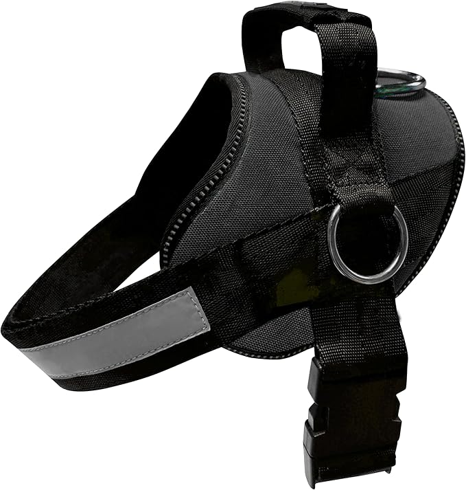 Joyride Basic Essential Dog Harness 1.0 - Small, Medium, Large Dogs, No-Pull Pet Vest with 3 Side Rings for Leash Placement, Adjustable for Training (Black Onyx, L)