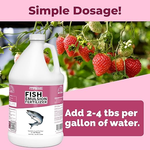 Fish Emulsion Fertilizer, Complete Fish Emulsion Plant Food, 1 Gallon (128 oz)