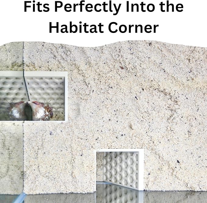 Hermit Crab Underground Tunnel Cave Corner | Hermit Crab Climbing Tank Decor Hide Hideout | Enrichment Habitat Hideaway Decoration Accessories Supplies Toys Ornaments (Beach Sand White)