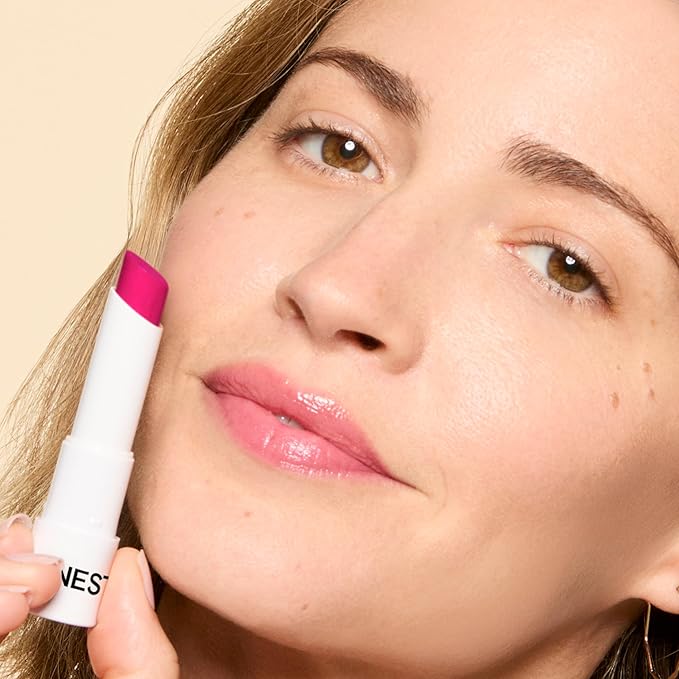 Honest Beauty Moisturizing Vegan Tinted Lip Balm, Antioxidant-Rich Acai Extracts, Avocado Oil, Paraben-Free Cruelty-Free, Dragon Fruit
