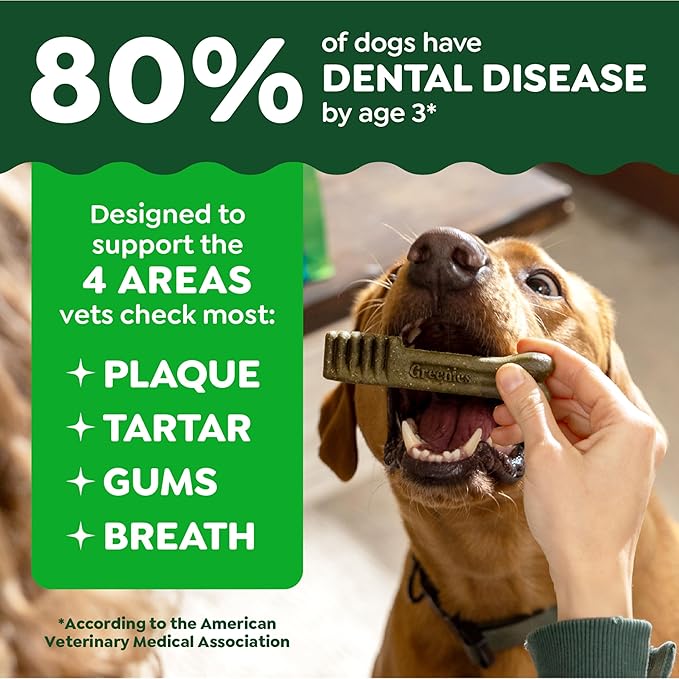 Greenies Veterinarian-Recommended Natural Dental Dog Treats Teenie Size, Original Flavor, 54 oz. Pack, 192 Count