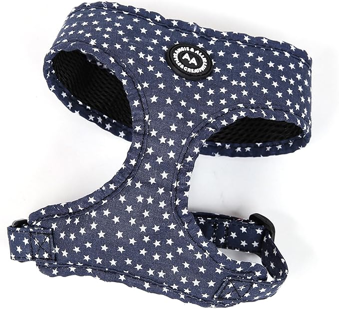 Angie and Allie Organic Cotton Dog Harness,No Pull Pet Harness with Leash D-Ring,Adjustable Soft Padded Dog Vest,Comfortable,Sustainable,Breathable and Stylish for Your Canine Companion
