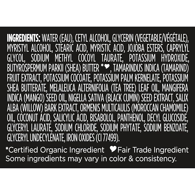 SheaMoisture Facial Wash and Scrub African Black Soap for Blemish Prone Skin to Clarify Skin 4 oz