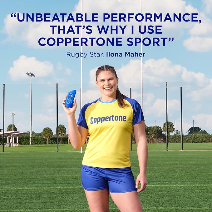 Coppertone Sport Sunscreen Lotion SPF 50, Water Resistant Body Sunscreen, Broad Spectrum SPF 50 Sunscreen, Bulk Sunscreen Pack, 3 Fl Oz Travel Size Bottles, Pack of 12