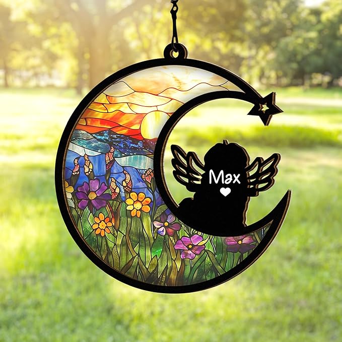Chillever Shih Tzu Memorial Suncatcher – Custom Pet Loss Ornament, Dog Breed Remembrance Keepsake