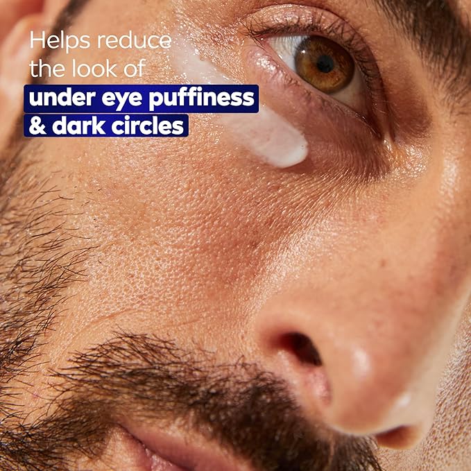 NIVEA MEN Age Defense Eye Cream with Hyaluronic Acid,24-Hour Hydrating Under Eye Cream for Men Helps Reduce Look of Crow's Feet,Fine Lines and Dark Circles,0.5 Fl Oz Tube,(Pack of 2)