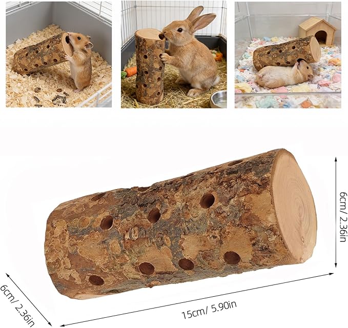 Wood Chew Toys for Small Animals - Natural Molar Wood Treats for Rabbits, Hamsters, Guinea Pigs, Chinchillas & Other Pet Rodents