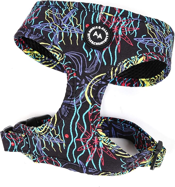 Angie and Allie Organic Cotton Dog Harness,No Pull Pet Harness with Leash D-Ring,Adjustable Soft Padded Dog Vest,Comfortable,Sustainable,Breathable and Stylish for Your Canine Companion