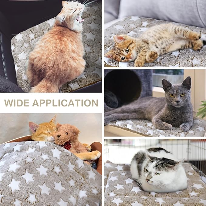 VitalCozy 4 Pcs Winter Dog Crate Pads, Ultra Soft Warm Washable Dog Cat Bed Mat for Pet Crate Comfortable Replaceable Reversible Kennel Pad for Small, Medium, Large Dogs(18 x 24 x 1.6 Inch,Apricot)