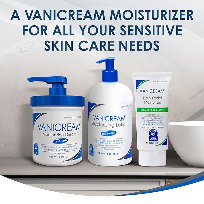 Vanicream Moisturizing Lotion with Pump | Fragrance and Gluten Free | For Sensitive Skin | 16 Ounce (Pack of 1)