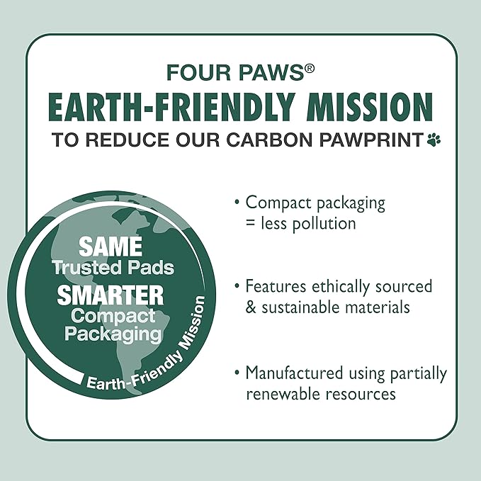 Four Paws Wee-Wee Odor Control Advanced Formula Unscented Pee Pads for Dogs & Puppies, Leak-Proof Housebreaking Potty Training Floor Protection, 22" x 23", 100 Count