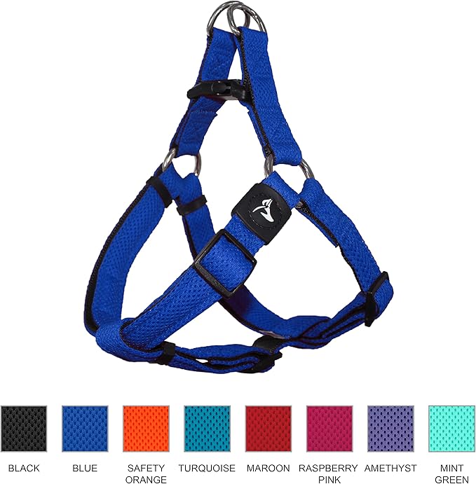 Kruz No Pull Dog Harness (Chest 21”-30”, Weight 22-53 lbs) Heavy-Duty Pet Harness for Medium Breeds, Ultra-Comfort Fit, Lifetime Durability, Adjustable Dog Harness No Pull Design (Red, Medium)