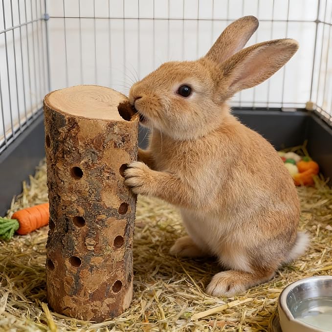 Wood Chew Toys for Small Animals - Natural Molar Wood Treats for Rabbits, Hamsters, Guinea Pigs, Chinchillas & Other Pet Rodents