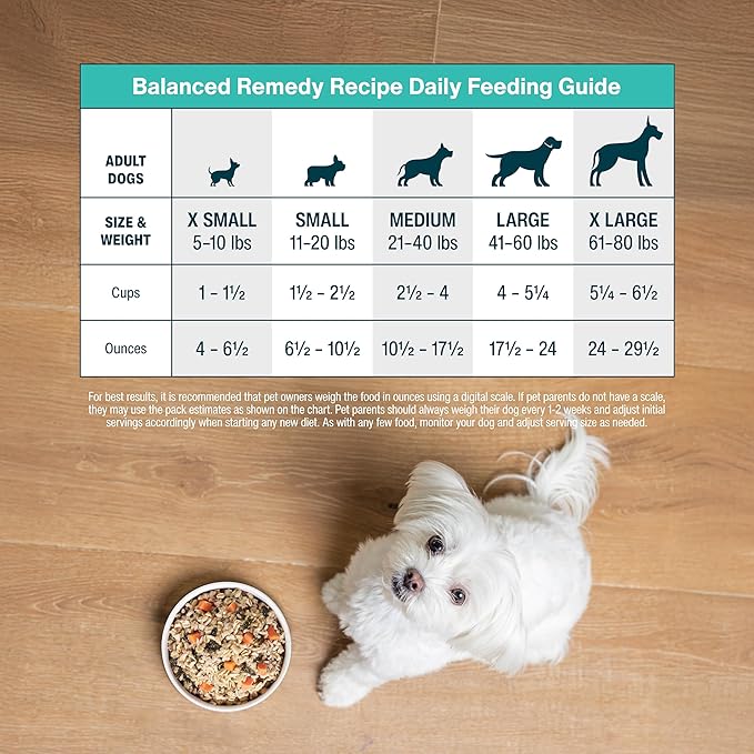 JustFoodForDogs Frozen Fresh Dog Food for Sensitive Stomachs, Complete Meal or Dog Food Topper, Balanced Remedy Human Grade Dog Food Recipe, 72 oz (Pack of 7)