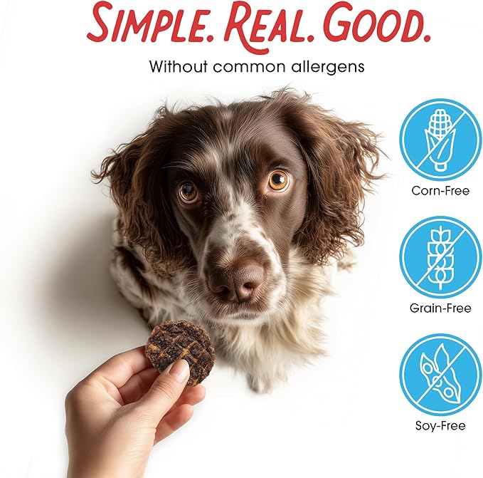 Farmland Traditions Dogs Love Beef Jerky Dog Treats with Only 3 Ingredients and No Fillers, 5 Ounce Bag