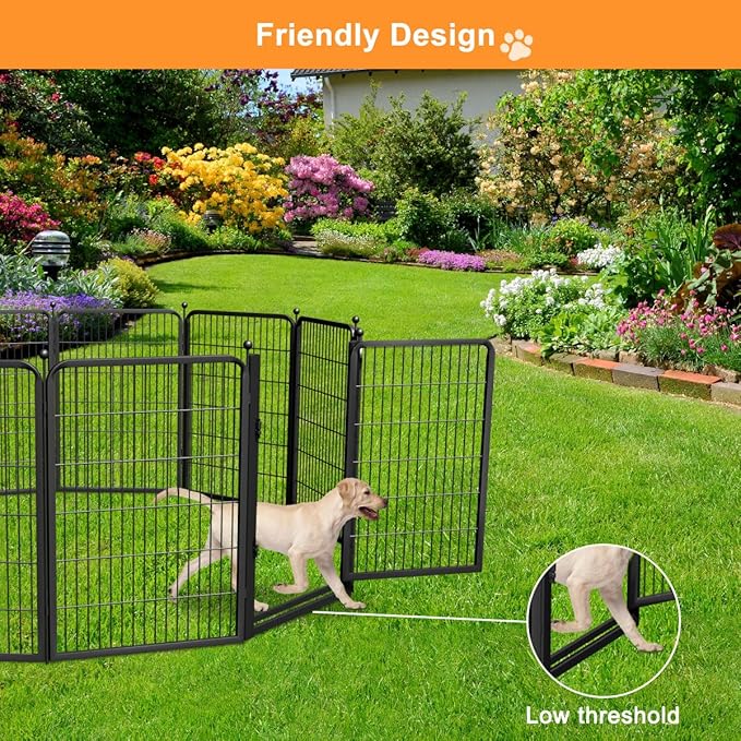 Wide Gate Dog Fence Outdoor Pens Outside,Portable Dog Play Pen 40" H 22 Panels Pet Playpen Exercise Pens for Puppys Small Medium Large Dogs RV Camping Yard Garden Indoor