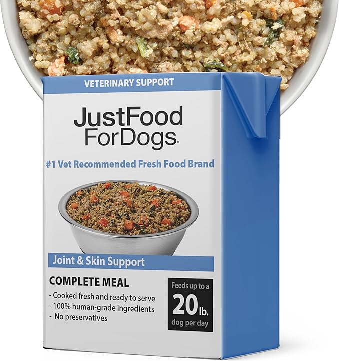JustFoodForDogs Pantry Fresh Wet Dog Food, Complete Meal or Dog Food Topper, for Joint Health, Skin Health, Allergies, Joint & Skin Support, Pork & Quinoa - 12.5 oz (Pack of 12)