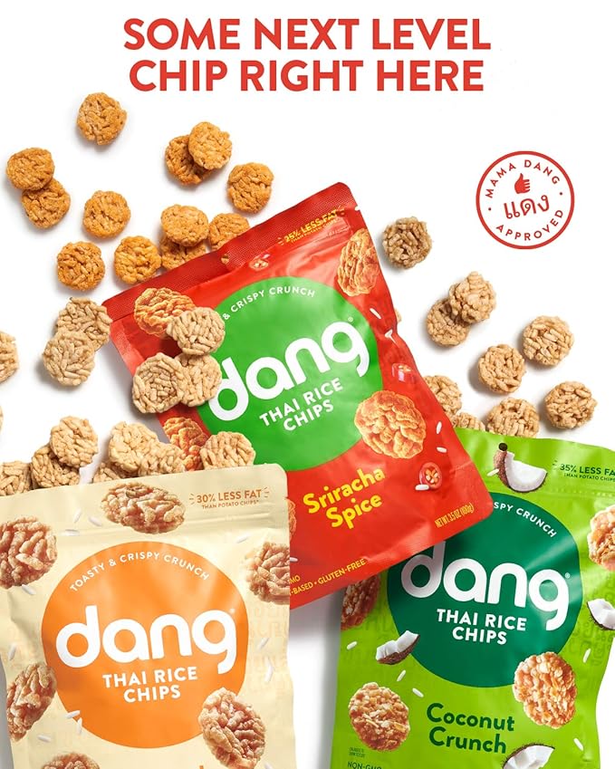 DANG Sticky Rice Chips | 3 Flavor Variety |Vegan, Gluten Free, Non Gmo Rice Crisps, Healthy Snacks Made With Whole Foods | 3.5 Oz Bags
