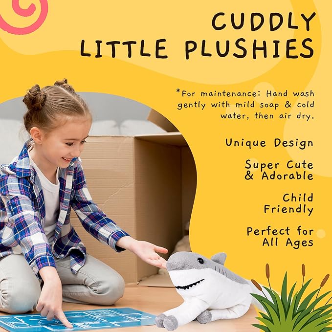 Randimals Horse & Shark Plush Hybrid Mini Plushies - Cute Plushies for Girls & Cuddly Small Stuffed Animals for Boys - Hork Little Plush Stuffed Animals for Kids & Kidults