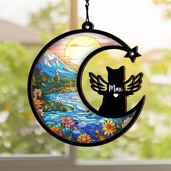 Chillever Shiba Inu Memorial Suncatcher – Custom Dog Loss Ornament, Pet Sympathy Gift