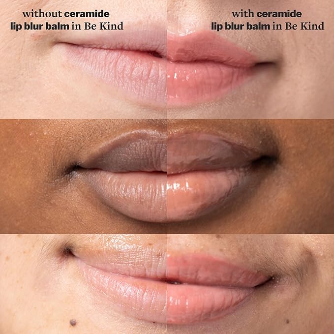 Cocokind Ceramide Lip Blur Balm, Be Kind - Coral Pink Hydrating Lip Balm with Ceramides & Peptides, Made for Sensitive Skin & Lips, Unflavored & Fragrance-Free - 6 pack