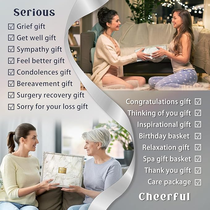 Gift Basket Gifts for Women,11PC Birthday,Sympathy,Surgery Recovery Gifts Women,Get Well Soon After Surgery,Condolences Basket for Loss,Sympathy