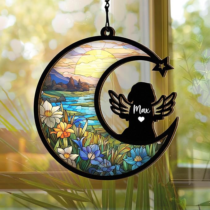 Chillever Goldendoodle Memorial Suncatcher – Personalized Dog Loss Keepsake, Pet Remembrance Gift