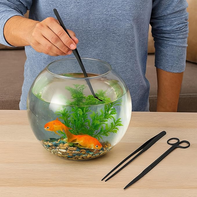 Mandala Crafts Rainbow Stainless Steel Aquascaping Tools Kit – Aquarium Plant Tools with Tweezers, Spatula, and Scissors for Fish Tanks, Hospital Tanks, Goldfish Bowls, Aquariums, and Terrariums