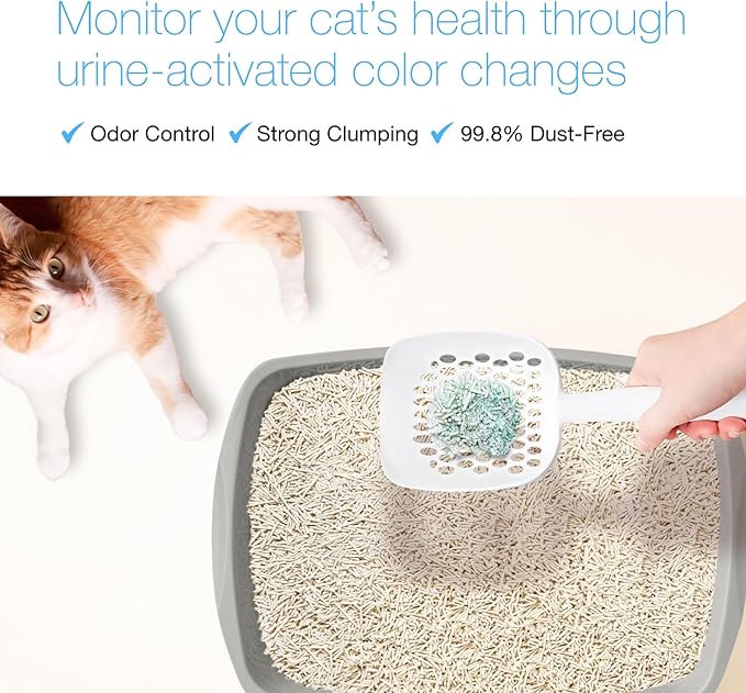 Smart Health Monitoring Cat Litter – Color-Changing, Fast Clumping, Odor Control, Low Dust | 3-Pack