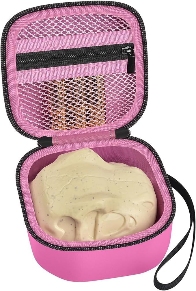 GWCASE Case Compatible with Bitzee Dinosaur Skull– Pink with Black Zipper，Case Only