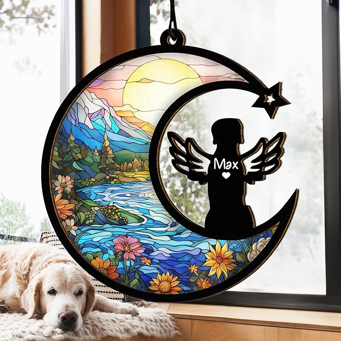 Chillever German Shorthaired Pointer Memorial Suncatcher – Custom Dog Breed Ornament, Pet Sympathy Keepsake