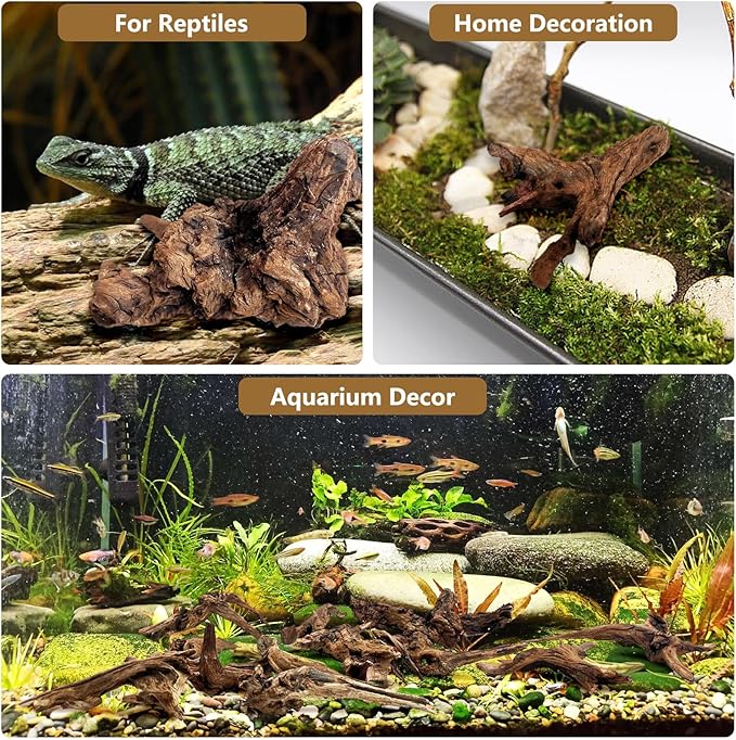 Tfwadmx Natural Small Coral Driftwood for Aquarium Decor 26 Pcs 4-5" Fish Tank Decorations Reptile Decor Assorted Driftwood Branch Reptile Tank Wood Decor