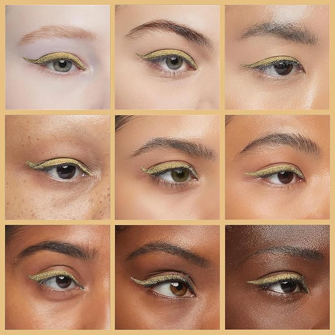 docolor Waterproof Eyeliner Pen Super Slim Liquid Eyeliner Eye Liner Gel (Gold)